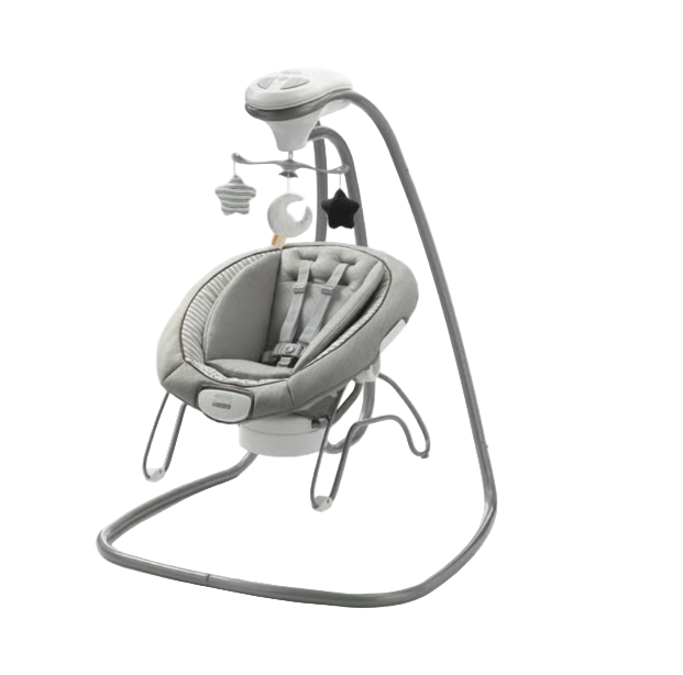 Graco Duet Connect Deluxe Baby Swing with Portable Bouncer, Britton