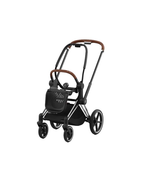 Cybex PRIAM Stroller Frame And Seat, 2022, Chrome/Brown