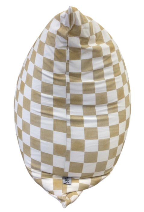 Toki Kids Square Bean Bag, Checker Toffee