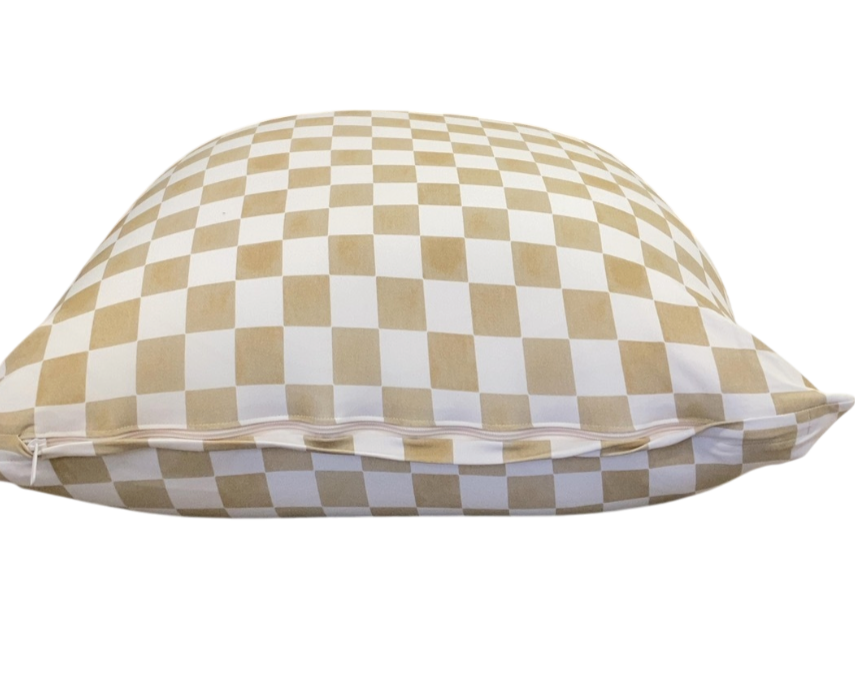 Toki Kids Square Bean Bag, Checker Toffee