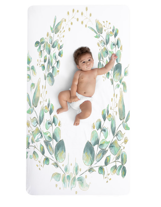 JumpOff Jo Fitted Crib Sheet, Botanical