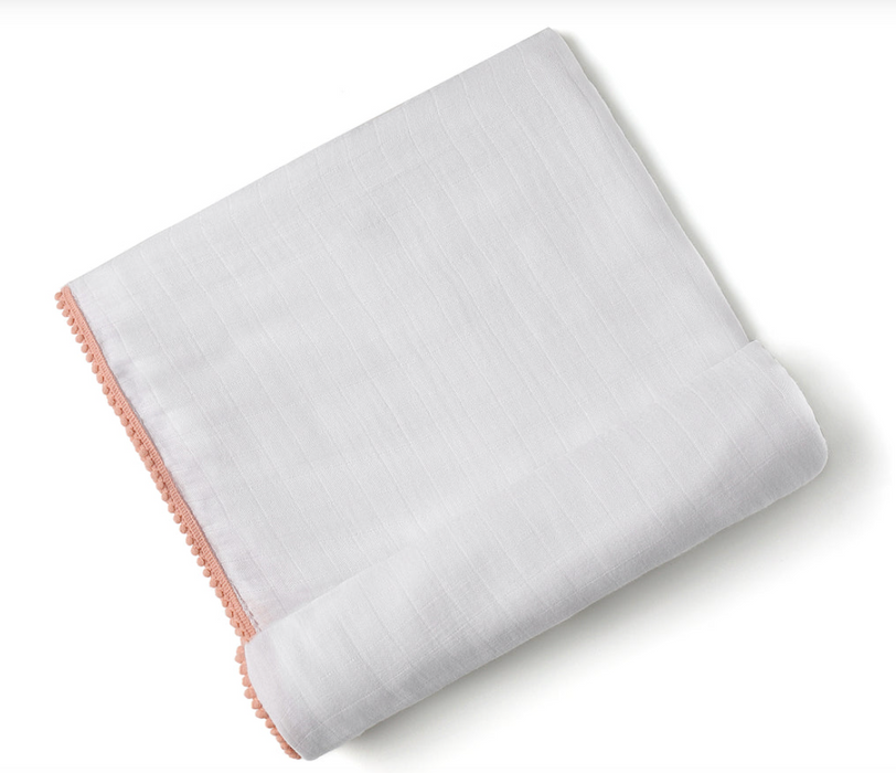 Malabar Baby Bamboo Swaddle Wrap, Peach