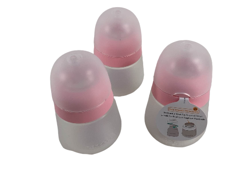 Nanobébé Flexy Silicone Baby Bottles, 9oz, 3-Pack, Pink