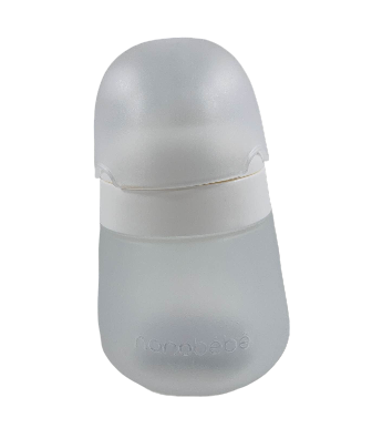 Nanobébé Flexy Silicone Baby Bottle, White, 9oz