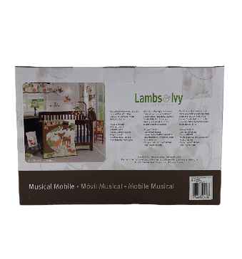 Lambs & Ivy Echo Beige Woodland Animals Musical Crib Mobile