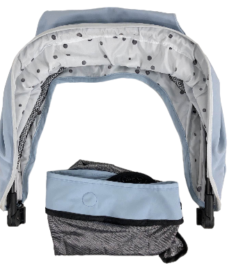 Mockingbird Extendable Canopy with Sunshade, Sky, Watercolor Drops