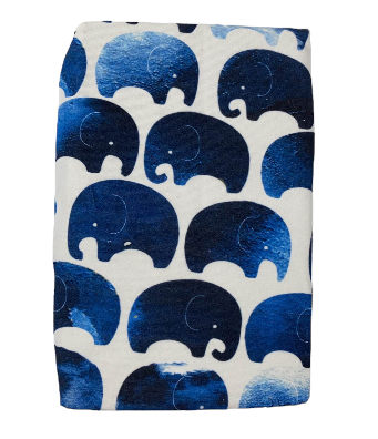 Oilo Studios Changing Pad Cover, Blue Elephants