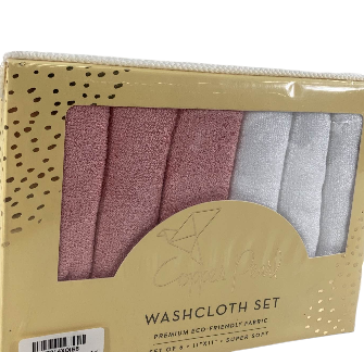 Copper Pearl 6 Ultra Soft Washcloths, Darling