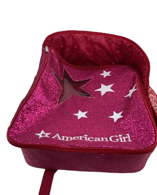 American Girl Sparkly Pink Doll Backpack