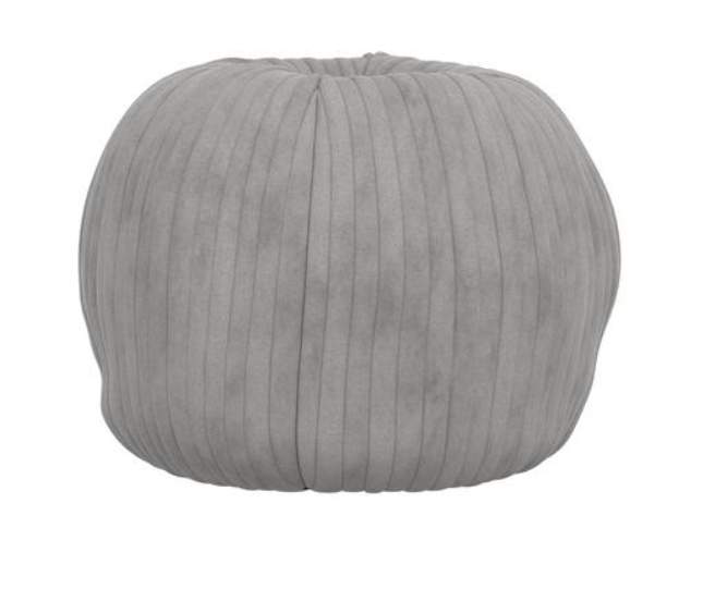 Pottery Barn Kids Anywhere Beanbag Cover, Gray Ribbed Chamois