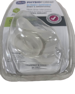 Chicco PhysioForma Soft Silicone Orthodontic Pacifier, 1 Pack, Clear, 0-2 months