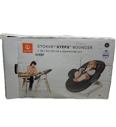 Stokke Steps Bouncer, Deep Grey White Chassis