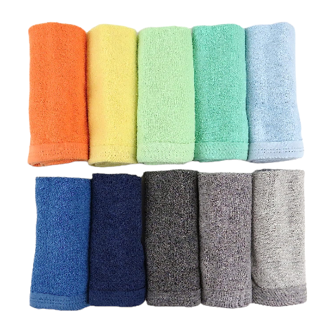 Honest Baby 10 Pack Organic Cotton Wash Cloths, Rainbow Blues