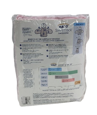 Shop Halo Micro-Fleece Swaddle, Small, Light Pink at GoodBuy Gear