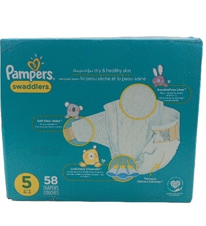 Pampers Swaddlers Diapers, Size 5, 58 Count