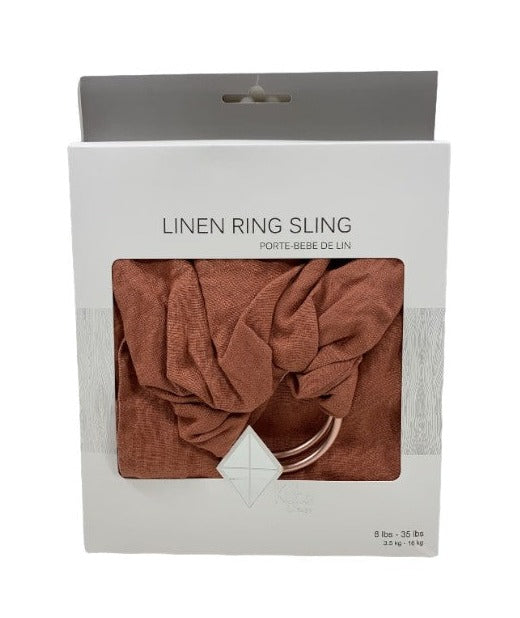 Kyte Baby Linen Ring Sling, Redwood, Rose Gold Ring