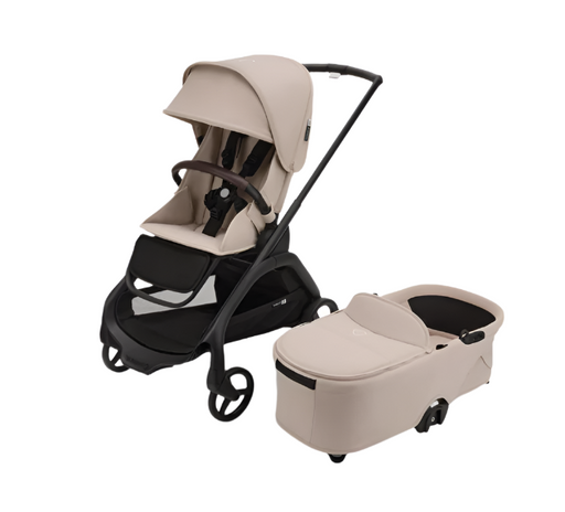 Shop Bugaboo Dragonfly Bassinet and Seat Stroller, Black, Desert Taupe, Desert Taupe, 2025 at GoodBuy Gear