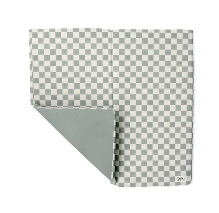 Shop Toki Kids Mega Padded Play Mat 55" x 55", Checker Matcha at GoodBuy Gear