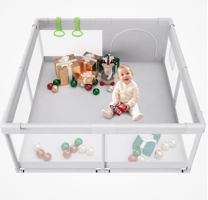 Fodoss Playpen, Light Gray, 47x47