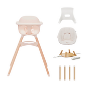 Shop Lalo 3 in 1 High Chair Kit, Grapefruit, Grapefruit, Natural Wood at GoodBuy Gear