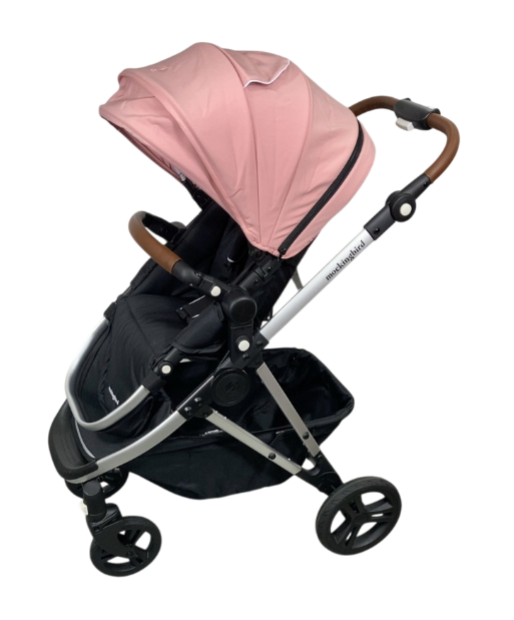 Mockingbird Single to Double 2.0 Stroller, Bloom, Windowpane, Silver With Penny Leather, 2024
