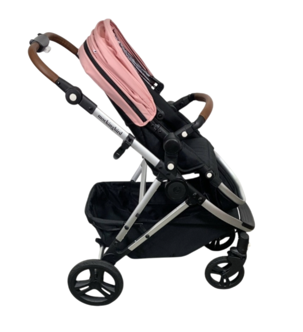 Mockingbird Single to Double 2.0 Stroller, Bloom, Windowpane, Silver With Penny Leather, 2024