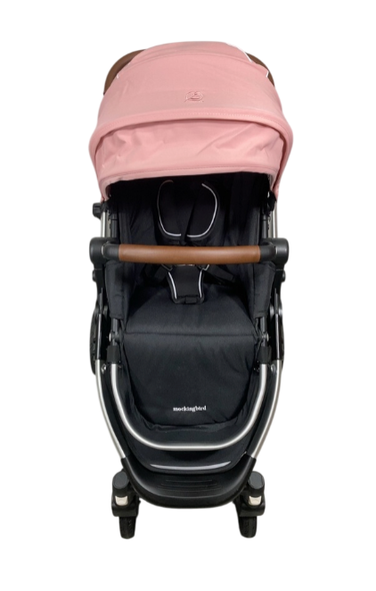 Mockingbird Single to Double 2.0 Stroller, Bloom, Windowpane, Silver With Penny Leather, 2024