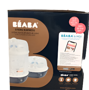 Beaba Steril' Express 2-in-1 Baby Bottle Sterilizer, Midnight