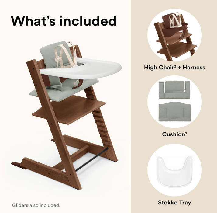 Shop Stokke Tripp Trapp Complete High Chair, Mosaic Green, Oak Warm Brown, 2 at GoodBuy Gear