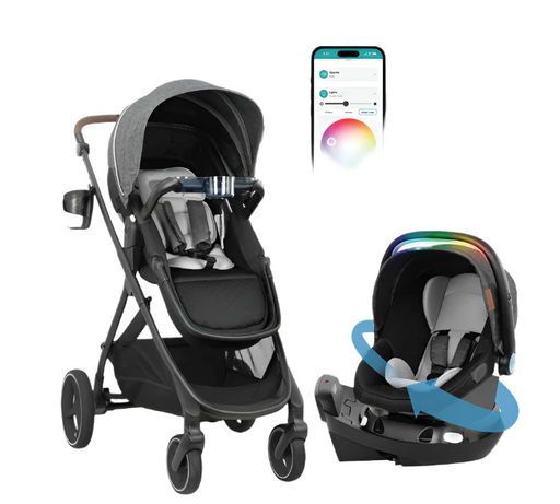Shop Evenflo Shyft Intuiti Travel System with Revolve180 LiteMax NXT Rotational Infant Car Seat, 2024, Angler Tweed at GoodBuy Gear