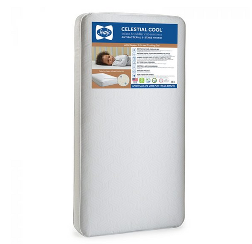 Shop Sealy Celestial Cool Antibacterial 2-Stage Hybrid, White at GoodBuy Gear