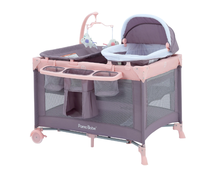 playpen baby trend Pamo Babe Portable Baby Nursery Center Play Yard, Pink