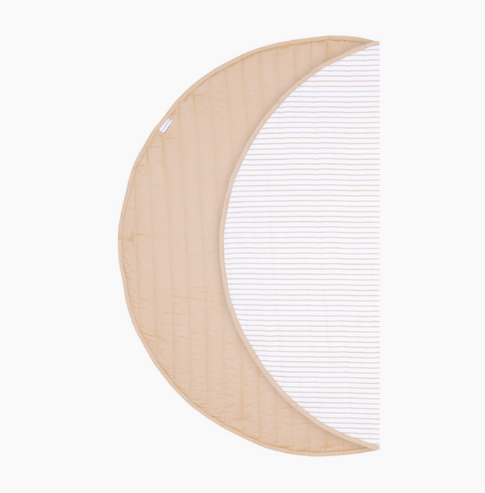 Shop Toddlekind Luxe Organic Cotton Reversible Playmat The Snuggle Mat, Stripes Sandstone at GoodBuy Gear