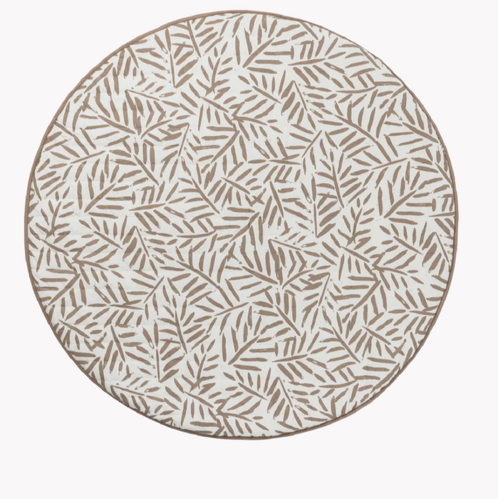 Shop Toddlekind Luxe Organic Cotton Reversible Playmat The Snuggle Mat, Leaves Tan at GoodBuy Gear