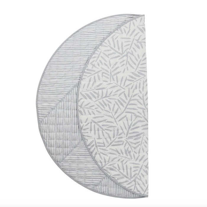 Shop Toddlekind Luxe Organic Cotton Reversible Playmat The Snuggle Mat, Leaves Stone at GoodBuy Gear