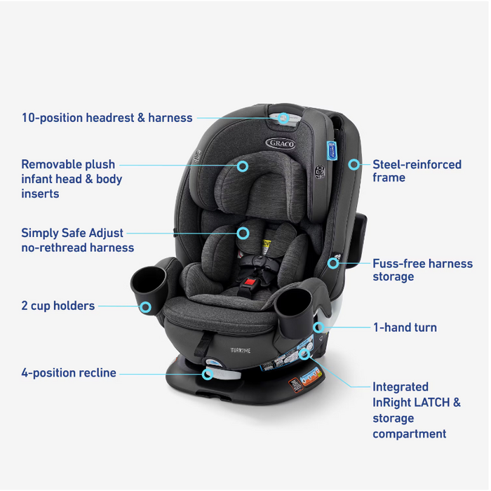 Shop Graco Turn2Me 3-in-1 Rotating Car Seat, Manchester, 2025 at GoodBuy Gear