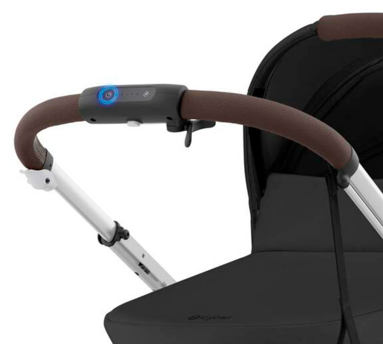 Shop Cybex e-Gazelle S Stroller, 2024, Moon Black, Silver at GoodBuy Gear