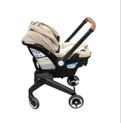 Shop Evenflo Gold Shyft Dual Ride Infant Car Seat Stroller Combo, 2024, Champagne, with Green/Gentle Fabric at GoodBuy Gear