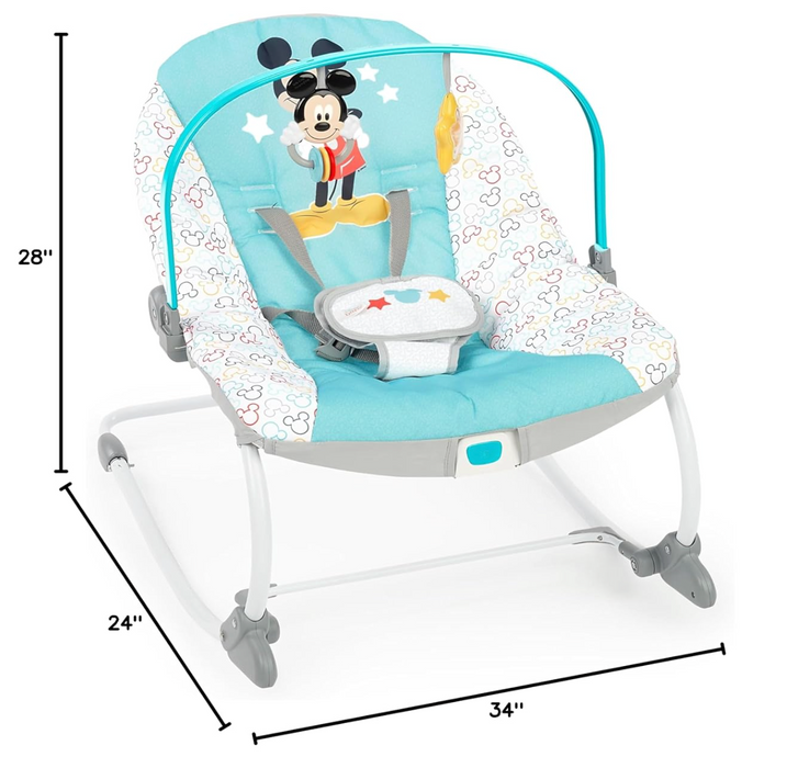 Bright Starts Infant to Toddler Rocker Seat, Mickey Mouse  Forever Besties