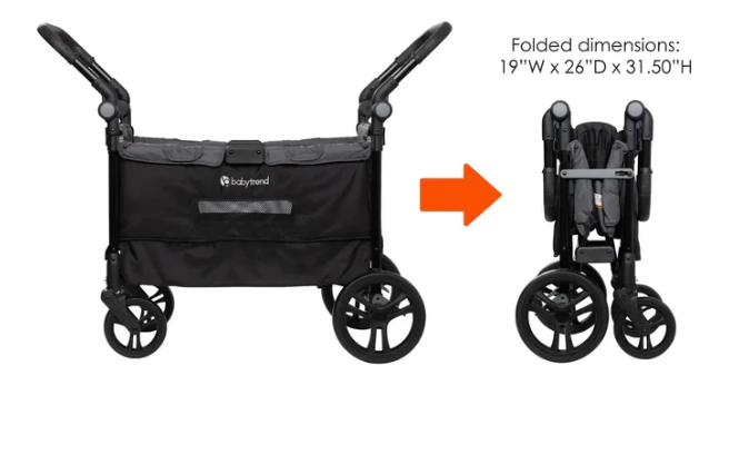 Baby Trend Quest 3-in-1 Stroller Wagon, 2024, Desert Black