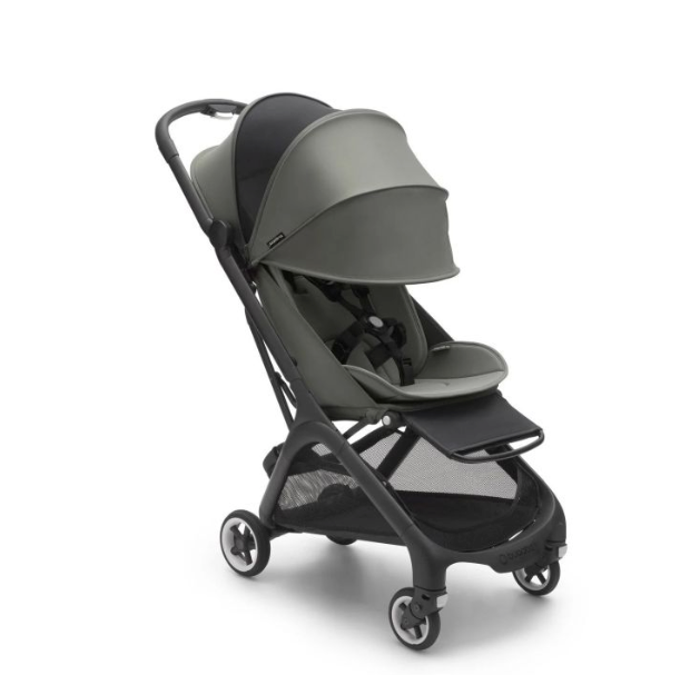 Bugaboo Butterfly Stroller, 2025, Black, Forest Green, Forest Green