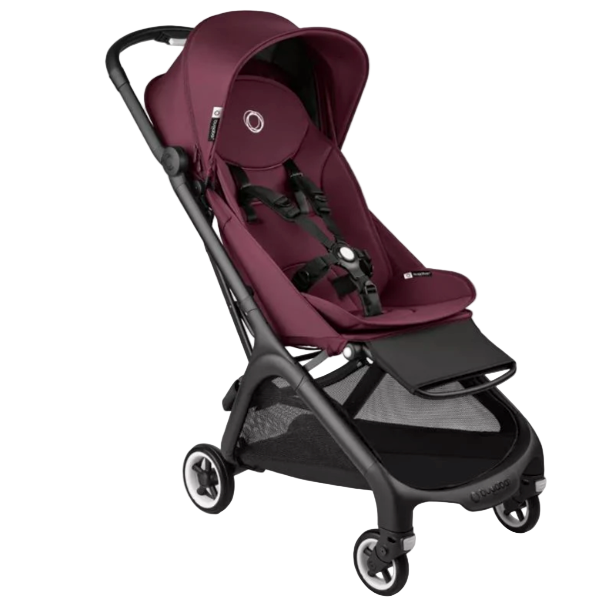 Bugaboo Butterfly Stroller, 2024, Black, Dark Cherry, Dark Cherry