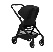 Black stroller on a white background