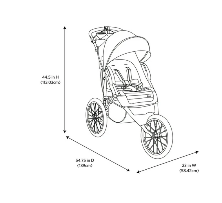 Monbebe Rebel Complete Jogging Travel System, Soho