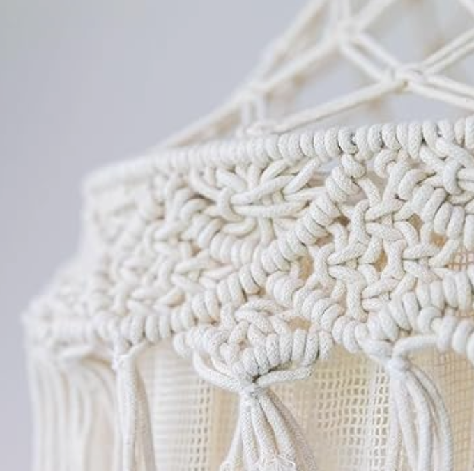 Shop Crane Baby Boho Crib Canopy, Beige Macrame at GoodBuy Gear