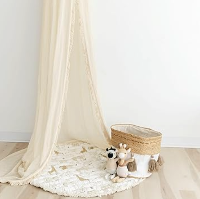 Shop Crane Baby Boho Crib Canopy, Beige Macrame at GoodBuy Gear