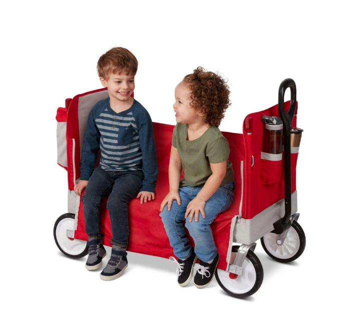 Radio Flyer Dual Canopy Family Wagon, Red