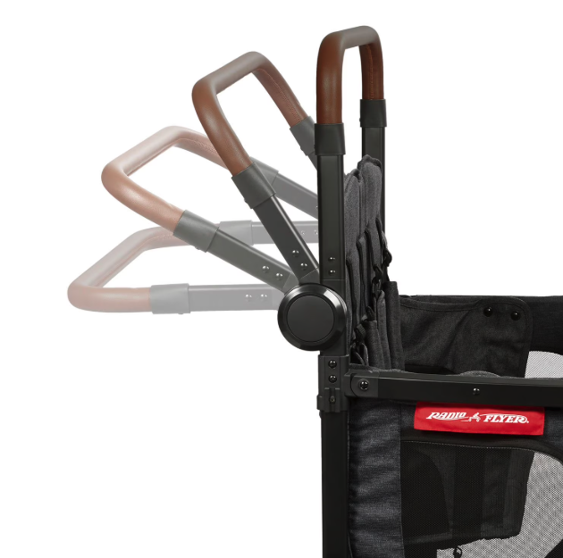 Radio Flyer Voya XT Quad Stroller Wagon(3985), Gray