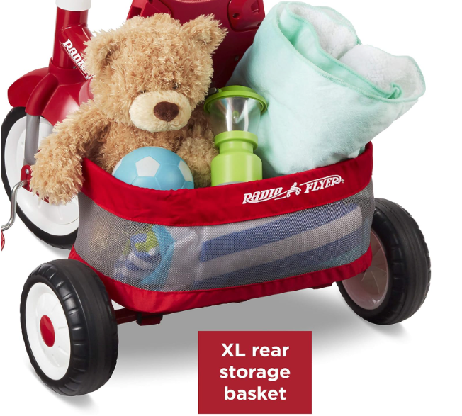 Radio Flyer 4-in-1 Stroll 'n Trike, Build a Trike (477), Red