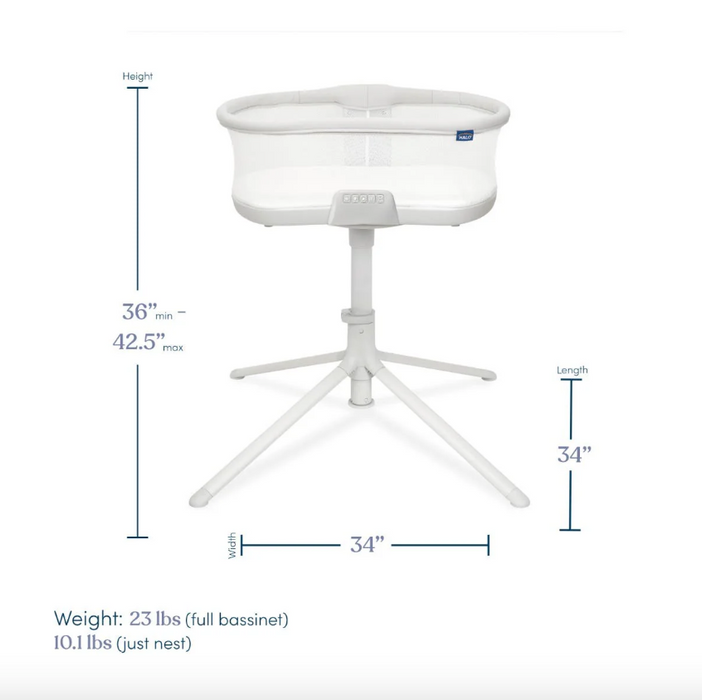 Halo Bassinest Soothing Swivel Sleeper 3.0 Bassinet, Grey